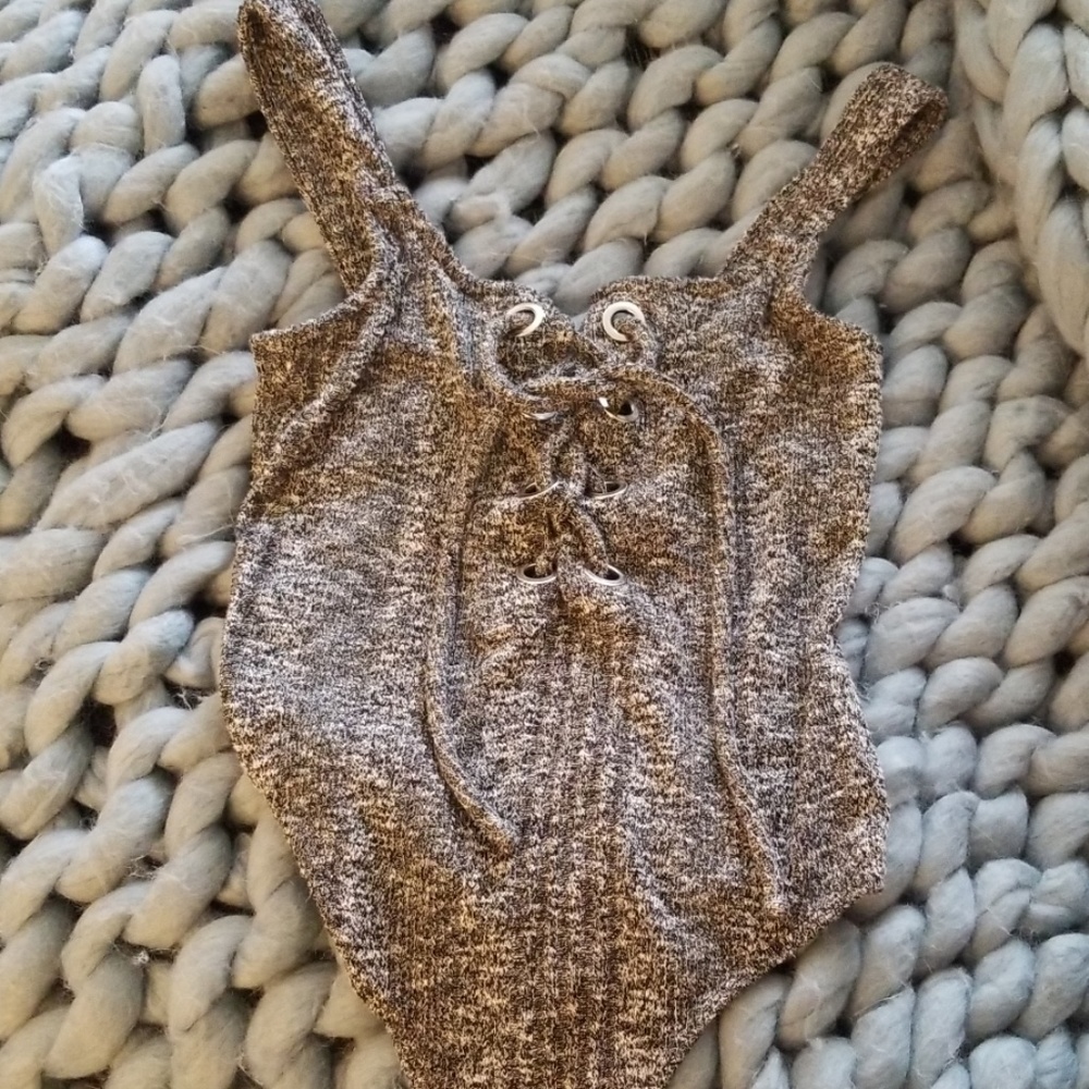 NWOT Gray bodysuit